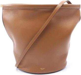 Celine Pre-owned Shoulder Bags, female, Brown, Size: ONE SIZE Pre-owned Leather celine-bags