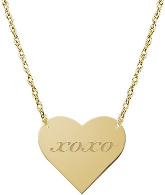 Jane Basch Xoxo Heart 14K Pendant