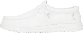 HeyDude Mens Wally Stretch Sox Slip-On Shoes, White, 13 UK