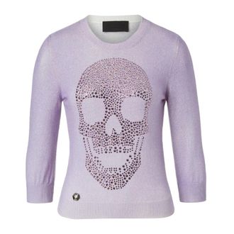 Philipp Plein Cassia Knit Top - Dames - Cashmere truien - Roze - M - Kasjmier - Truien & Vesten