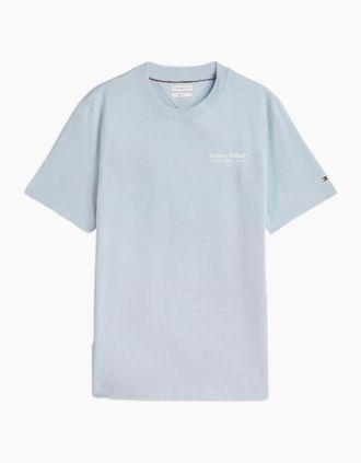 Tommy Hilfiger Mens Tommy Hilfiger Nautical Back Graphic T-Shirt C10 Breezy Blue - Size: 38