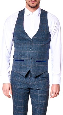 Marc Darcy Check Waistcoat