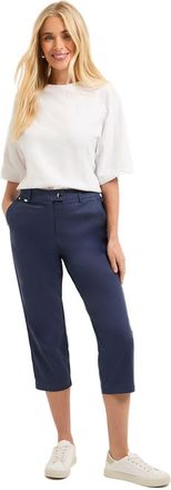 Wallis Petite Womens Stretch Capri Trousers Navy