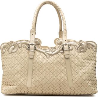 Bottega Veneta Pre-owned Bottega Veneta Embroidered Nappa Intrecciato Tote Ladies 2QLCC6123JT6KF84