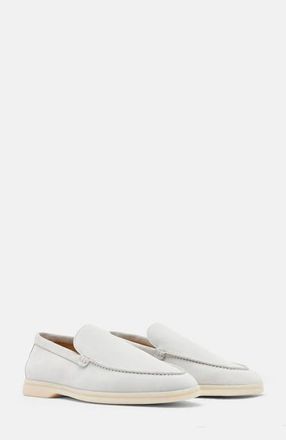 Scarosso Ludovico Loafers in Ice - Suede at Nordstrom, Size 46