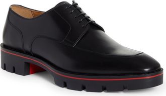Christian Louboutin Davisol Lug Sole Derby in Bk01-Black at Nordstrom, Size 11Us