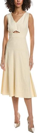 Theory Midi Linen-Blend Dress