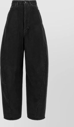 Balenciaga denim high-rise barrel-leg jeans