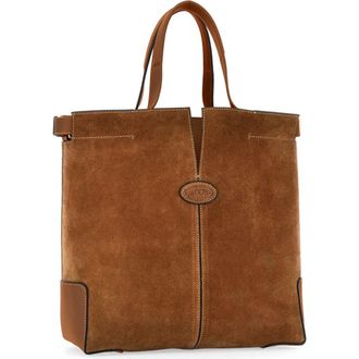 Tod's Di Bag Folio Leather Shopper in Cognac/Kenia at Nordstrom
