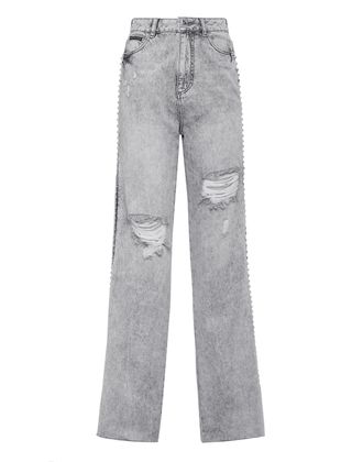 Philipp Plein Jeans Met Wijde Pijpen