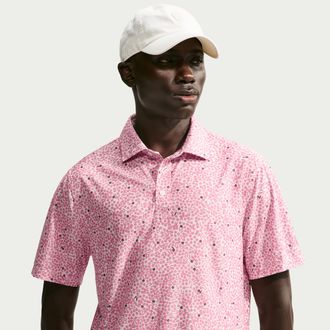 Nike Mens Tailored Performance Dri-FIT Golf Polo in Pink | IO2163-641