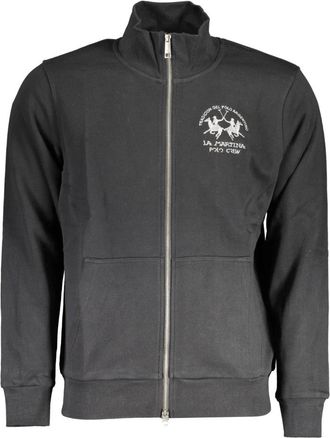 La Martina Hoodie met rits zwart lange mouw - Heren - Vesten met rits - Zwart - M - Hoodies & sweatvesten