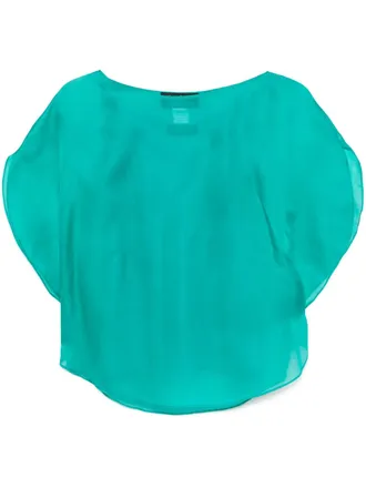 Tシャツ・カットソー Gianluca Capannolo Multicolored Silk Top With Shawl Neckline Gianluca Capannolo Multicolored Silk Top With Shawl Neckline