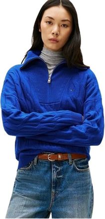 Tommy Hilfiger Truien & Vesten, Dames, Blauw, S, Truien