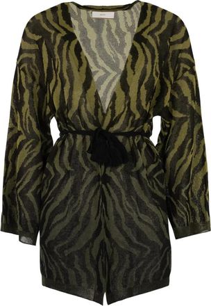 Akep Kort jacquard gebreid vest - Dames - Vesten - Veelkleurig - M - Truien & Vesten