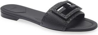 Fendi Signature Slide Sandal in Nero at Nordstrom, Size 37.5