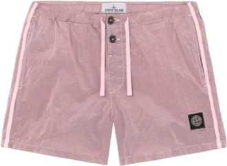 Stone Island Badmode, Heren, Roze, XL, Nylon, Nylon Metal Zwemshorts