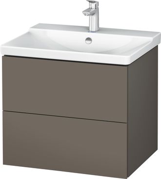 Duravit Duravit L-cube Mueble De Pared 620mm De Ancho, Profundidad 481, 2 Cajones, Se Ajusta A La Altura De P3 Comfort. Art&iacute;culo 233265, Color: Flanela Gris S
