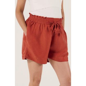 Cache Coeur Maternity Twill Smock Shorts Nubie in Copper at Nordstrom, Size X-Small