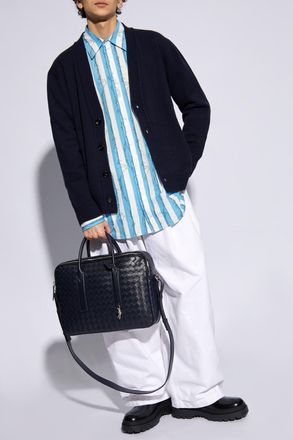 Bottega Veneta Cashmere Cardigan, Mens, Navy Blue