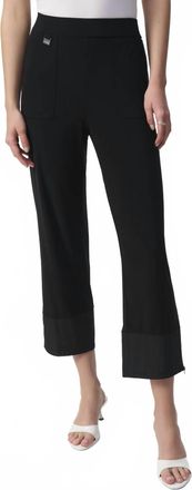 Joseph Ribkoff Relaxed Mid-Rise Cropped Pant In Black