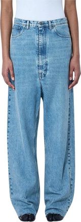 Maison Margiela Loose-fit Jeans, female, Blue, Size: W28 Wide-Leg Denim Trousers