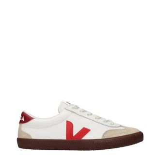 Veja Sneakers Volley Damen Leder Wei&szlig;/Bordeaux