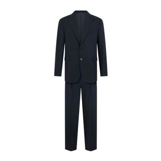 Brooks Brothers Kostuums, Heren, Blauw, 2Xl, Wol, Pinstripe Virgin Wool Suit