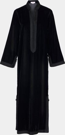 Muzungu Sisters Alia Hand-Embroidered Velvet Dress