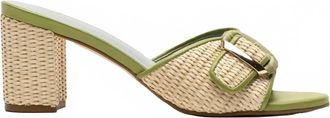 Frances Valentine Womens Taylor Raffia Heel In Green