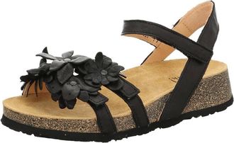 Think Womens Koak Flower Open Toe Sandals In Black