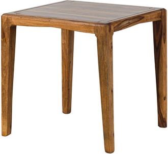 Massivmoebel24 ancona 111 Tavolino dappoggio in legno di sheesham - laccato / marrone 50x50x50