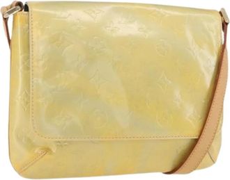 Louis Vuitton Pre-owned Cross Body Bags, female, Beige, Size: ONE SIZE Pre-owned Vintage Patent Shoulder Bag