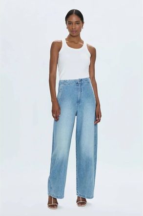 Pistola Denim Lottie High-Rise Relaxed Barrel Jeans In Qualifier