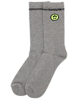 Barrow Logo-Embroidered Cotton Socks - Gray