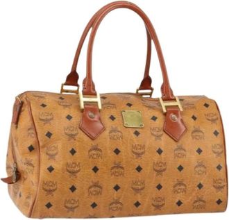 MCM Pre-owned Handbags, female, Brown, Size: ONE SIZE Pre-owned Plastic Handbag