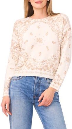 Halogen Bandana Crop Sweater in Coastal Beige at Nordstrom Rack, Size X-Large