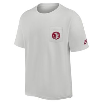 Nike Florida State Legacy Max90 Pocket 2-Hit Nike Mens College T-Shirt in Grey | 01GC0BBFSH-E3Q