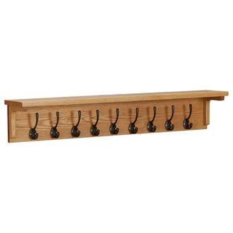 vidaXL Perchero De Madera Maciza De Roble 90x16x16 Cm Vidaxl