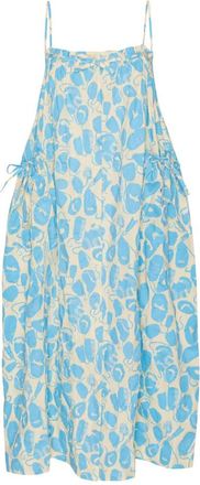 Henrik Vibskov Rooster midi-jurk met print - Beige