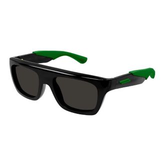 Bottega Veneta BV1232S001 Rectangle Full Rim Sunglasses - Black