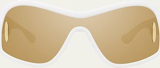 Loewe Anagram Mirrored Acetate Shield Sunglasses