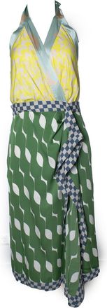Dries Van Noten Dries van Noten, midi halter dress with print