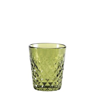 Zafferano Zafferano Tumbler Balloton Verde Mela Set 6 Bicchieri In Vetro Soffiato A Mano Con Texture A Rilievo Artigianale Elegante E Resistente 35cl