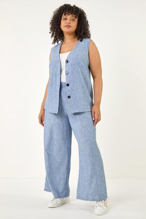 Roman Textured Wide Leg Trousers