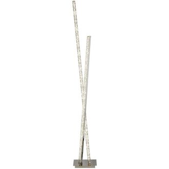 Searchlight Searchlight - Piantana Contemporaneo Trifoglio Acciaio Cromo Vetro Trasparente Led 30W 4000K