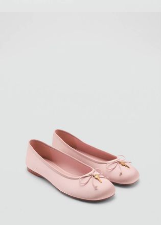 Mango Ballerine fiocco dettaglio charm rosa - Donna - 36 - MANGO