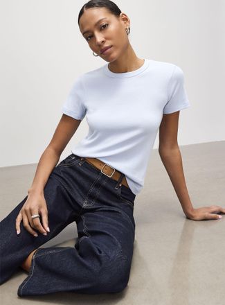 Contemporaine Womens Crew-neck fitted T-shirt