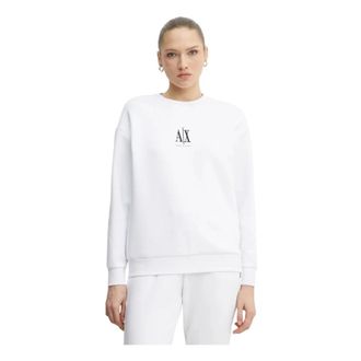 A|X Armani Exchange Mujer, Sudaderas, Blanco, Talla: M