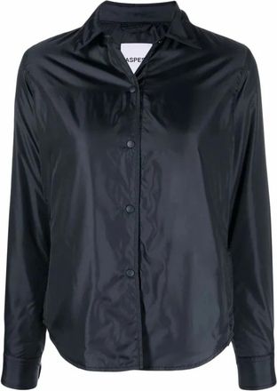 Aspesi Nylon Overhemdjasje - Dames - Overhemden - Blauw - L - Nylon - Overhemden